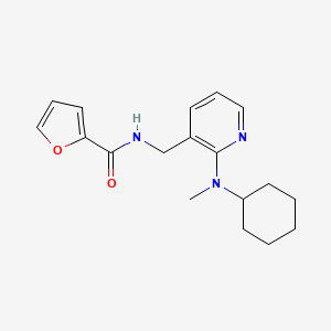 molecular formula C18H23N3O2 B4534698 N-({2-[cyclohexyl(methyl)amino]-3-pyridinyl}methyl)-2-furamide 
