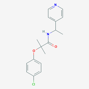 molecular formula C17H19ClN2O2 B453470 2-(4-chlorophenoxy)-2-methyl-N-[1-(4-pyridinyl)ethyl]propanamide 