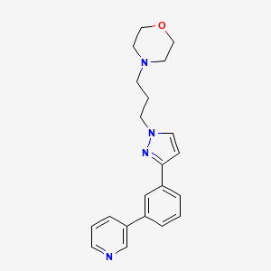 molecular formula C21H24N4O B4534722 4-(3-{3-[3-(3-pyridinyl)phenyl]-1H-pyrazol-1-yl}propyl)morpholine 