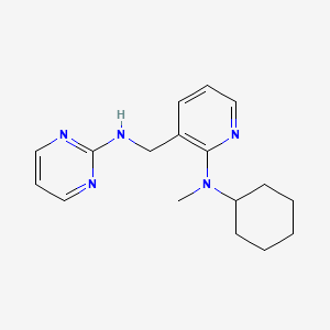 molecular formula C17H23N5 B4534731 N-({2-[cyclohexyl(methyl)amino]-3-pyridinyl}methyl)-2-pyrimidinamine 
