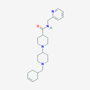 molecular formula C24H36N4O B4534734 1'-(3-cyclohexen-1-ylmethyl)-N-(2-pyridinylmethyl)-1,4'-bipiperidine-4-carboxamide 