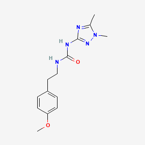 molecular formula C14H19N5O2 B4534735 N-(1,5-dimethyl-1H-1,2,4-triazol-3-yl)-N'-[2-(4-methoxyphenyl)ethyl]urea trifluoroacetate 