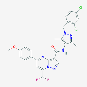 N-[1-(2,4-dichlorobenzyl)-3,5-dimethyl-1H-pyrazol-4-yl]-7-(difluoromethyl)-5-(4-methoxyphenyl)pyrazolo[1,5-a]pyrimidine-3-carboxamide