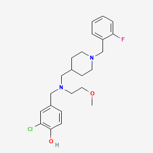 molecular formula C23H30ClFN2O2 B4534787 2-chloro-4-{[{[1-(2-fluorobenzyl)-4-piperidinyl]methyl}(2-methoxyethyl)amino]methyl}phenol 