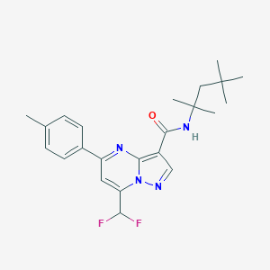 molecular formula C23H28F2N4O B453480 7-(difluoromethyl)-5-(4-methylphenyl)-N-(2,4,4-trimethylpentan-2-yl)pyrazolo[1,5-a]pyrimidine-3-carboxamide 