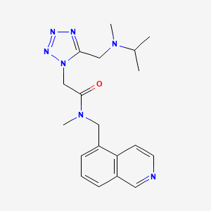 molecular formula C19H25N7O B4534814 2-(5-{[isopropyl(methyl)amino]methyl}-1H-tetrazol-1-yl)-N-(5-isoquinolinylmethyl)-N-methylacetamide 