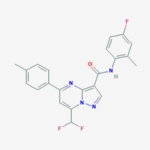 7-(difluoromethyl)-N-(4-fluoro-2-methylphenyl)-5-(4-methylphenyl)pyrazolo[1,5-a]pyrimidine-3-carboxamide