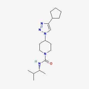 molecular formula C18H31N5O B4534822 4-(4-cyclopentyl-1H-1,2,3-triazol-1-yl)-N-[(1R)-1,2-dimethylpropyl]piperidine-1-carboxamide 
