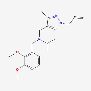 molecular formula C20H29N3O2 B4534828 N-[(1-allyl-3-methyl-1H-pyrazol-4-yl)methyl]-N-(2,3-dimethoxybenzyl)propan-2-amine 