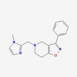 molecular formula C17H18N4O B4534840 5-[(1-methyl-1H-imidazol-2-yl)methyl]-3-phenyl-4,5,6,7-tetrahydroisoxazolo[4,5-c]pyridine 