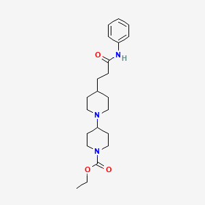 molecular formula C22H33N3O3 B4534843 ethyl 4-(3-anilino-3-oxopropyl)-1,4'-bipiperidine-1'-carboxylate 