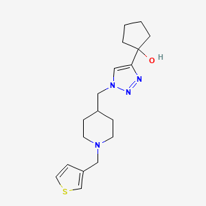 molecular formula C18H26N4OS B4534894 1-(1-{[1-(3-thienylmethyl)-4-piperidinyl]methyl}-1H-1,2,3-triazol-4-yl)cyclopentanol 