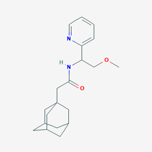 molecular formula C20H28N2O2 B4534902 2-(1-adamantyl)-N-(2-methoxy-1-pyridin-2-ylethyl)acetamide 