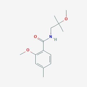 molecular formula C14H21NO3 B4534937 2-methoxy-N-(2-methoxy-2-methylpropyl)-4-methylbenzamide 