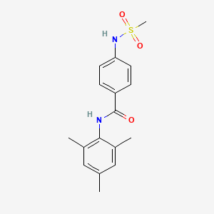 molecular formula C17H20N2O3S B4534967 N-mesityl-4-[(methylsulfonyl)amino]benzamide 