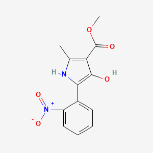 molecular formula C13H12N2O5 B4534985 4-羟基-2-甲基-5-(2-硝基苯基)-1H-吡咯-3-羧酸甲酯 