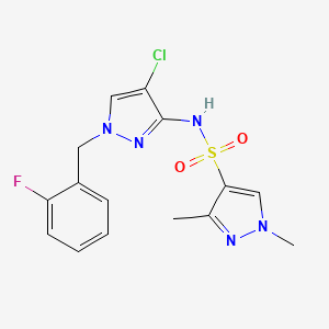 N-[4-chloro-1-(2-fluorobenzyl)-1H-pyrazol-3-yl]-1,3-dimethyl-1H-pyrazole-4-sulfonamide