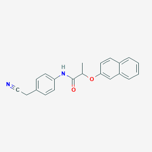 molecular formula C21H18N2O2 B4535019 N-[4-(cyanomethyl)phenyl]-2-(2-naphthyloxy)propanamide 