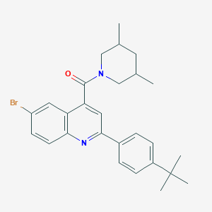 6-Bromo-2-(4-tert-butylphenyl)-4-[(3,5-dimethyl-1-piperidinyl)carbonyl]quinoline