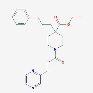 ethyl 4-(3-phenylpropyl)-1-[3-(2-pyrazinyl)propanoyl]-4-piperidinecarboxylate