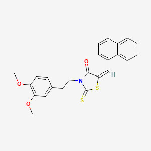 molecular formula C24H21NO3S2 B4535056 3-[2-(3,4-dimethoxyphenyl)ethyl]-5-(1-naphthylmethylene)-2-thioxo-1,3-thiazolidin-4-one 