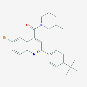molecular formula C26H29BrN2O B453506 6-Bromo-2-(4-tert-butylphenyl)-4-[(3-methyl-1-piperidinyl)carbonyl]quinoline 
