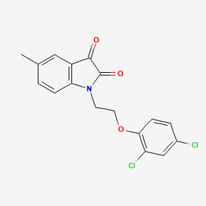 1-[2-(2,4-dichlorophenoxy)ethyl]-5-methyl-2,3-dihydro-1H-indole-2,3-dione