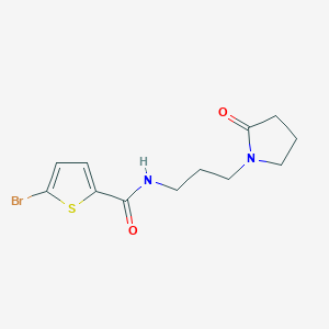 molecular formula C12H15BrN2O2S B4535065 5-bromo-N-[3-(2-oxo-1-pyrrolidinyl)propyl]-2-thiophenecarboxamide 