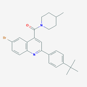 molecular formula C26H29BrN2O B453507 6-Bromo-2-(4-tert-butylphenyl)-4-[(4-methyl-1-piperidinyl)carbonyl]quinoline 