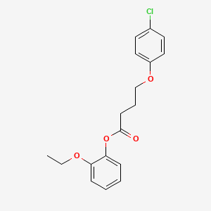 molecular formula C18H19ClO4 B4535118 2-ethoxyphenyl 4-(4-chlorophenoxy)butanoate 