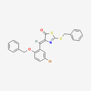 molecular formula C24H18BrNO2S2 B4535128 4-[2-(benzyloxy)-5-bromobenzylidene]-2-(benzylthio)-1,3-thiazol-5(4H)-one 