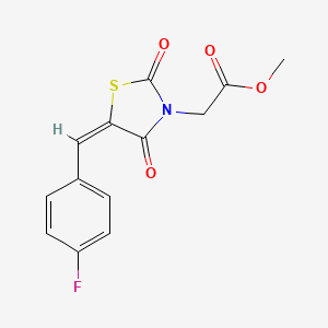 molecular formula C13H10FNO4S B4535133 methyl [5-(4-fluorobenzylidene)-2,4-dioxo-1,3-thiazolidin-3-yl]acetate 
