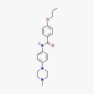 molecular formula C21H27N3O2 B4535136 N-[4-(4-methyl-1-piperazinyl)phenyl]-4-propoxybenzamide 
