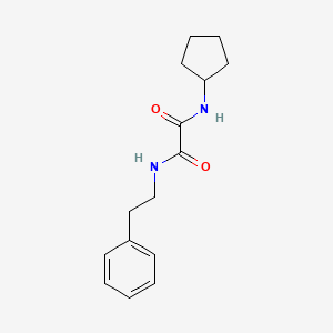molecular formula C15H20N2O2 B4535142 N-cyclopentyl-N'-(2-phenylethyl)ethanediamide 