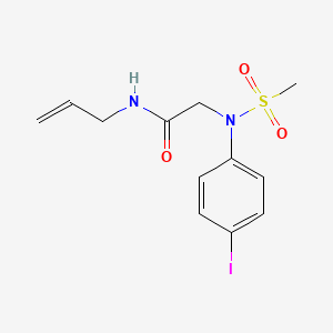 molecular formula C12H15IN2O3S B4535149 N~1~-allyl-N~2~-(4-iodophenyl)-N~2~-(methylsulfonyl)glycinamide 