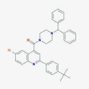 4-[(4-Benzhydryl-1-piperazinyl)carbonyl]-6-bromo-2-(4-tert-butylphenyl)quinoline