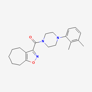molecular formula C21H27N3O2 B4535197 3-{[4-(2,3-dimethylphenyl)-1-piperazinyl]carbonyl}-5,6,7,8-tetrahydro-4H-cyclohepta[d]isoxazole 
