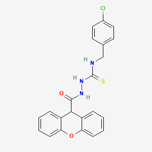 molecular formula C22H18ClN3O2S B4535213 N-(4-chlorobenzyl)-2-(9H-xanthen-9-ylcarbonyl)hydrazinecarbothioamide 