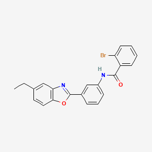 2-bromo-N-[3-(5-ethyl-1,3-benzoxazol-2-yl)phenyl]benzamide