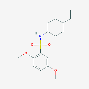 molecular formula C16H25NO4S B4535254 N-(4-ethylcyclohexyl)-2,5-dimethoxybenzenesulfonamide 