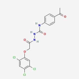 molecular formula C17H14Cl3N3O4 B4535264 N-(4-acetylphenyl)-2-[(2,4,5-trichlorophenoxy)acetyl]hydrazinecarboxamide 