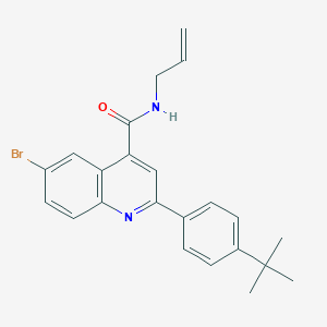 molecular formula C23H23BrN2O B453527 N-allyl-6-bromo-2-(4-tert-butylphenyl)-4-quinolinecarboxamide 