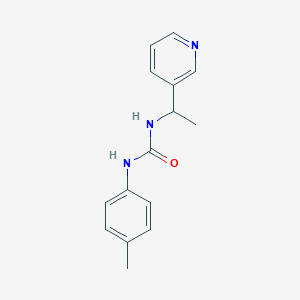molecular formula C15H17N3O B4535277 N-(4-methylphenyl)-N'-[1-(3-pyridinyl)ethyl]urea 