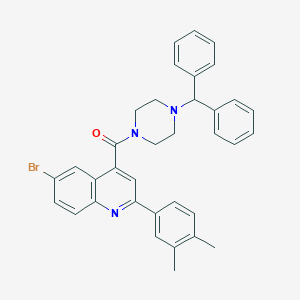 4-[(4-Benzhydryl-1-piperazinyl)carbonyl]-6-bromo-2-(3,4-dimethylphenyl)quinoline