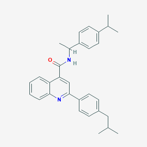 molecular formula C31H34N2O B453530 2-(4-isobutylphenyl)-N-[1-(4-isopropylphenyl)ethyl]-4-quinolinecarboxamide 