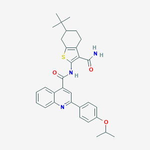 N-[3-(aminocarbonyl)-6-tert-butyl-4,5,6,7-tetrahydro-1-benzothien-2-yl]-2-(4-isopropoxyphenyl)-4-quinolinecarboxamide