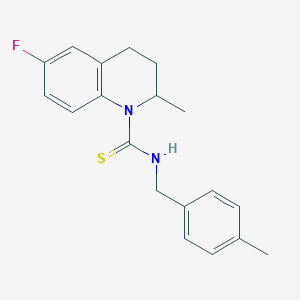molecular formula C19H21FN2S B4535325 6-fluoro-2-methyl-N-(4-methylbenzyl)-3,4-dihydro-1(2H)-quinolinecarbothioamide 