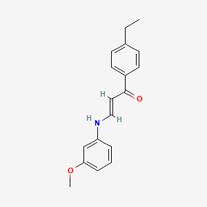 molecular formula C18H19NO2 B4535341 1-(4-ethylphenyl)-3-[(3-methoxyphenyl)amino]-2-propen-1-one 