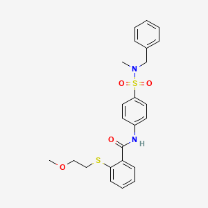 molecular formula C24H26N2O4S2 B4535368 N-(4-{[benzyl(methyl)amino]sulfonyl}phenyl)-2-[(2-methoxyethyl)thio]benzamide 