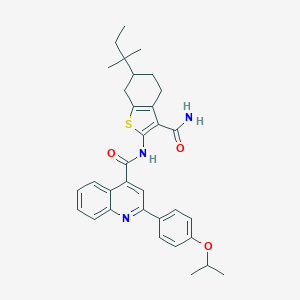 N-[3-(aminocarbonyl)-6-tert-pentyl-4,5,6,7-tetrahydro-1-benzothien-2-yl]-2-(4-isopropoxyphenyl)-4-quinolinecarboxamide